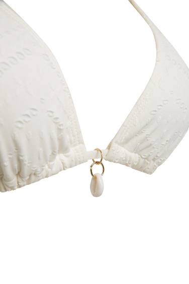 Fall in Love Regular Fit Embroidered Bikini Top