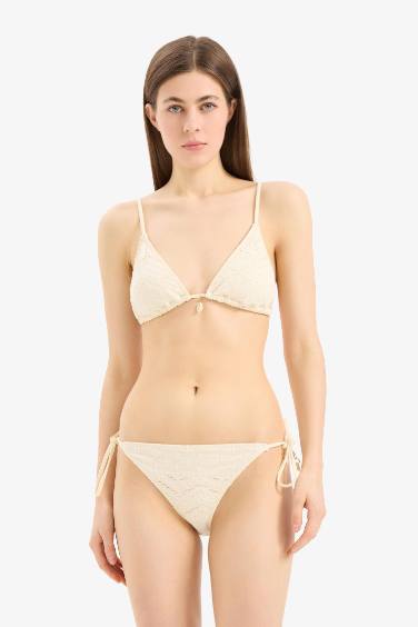 Fall in Love Regular Fit Embroidered Bikini Bottom