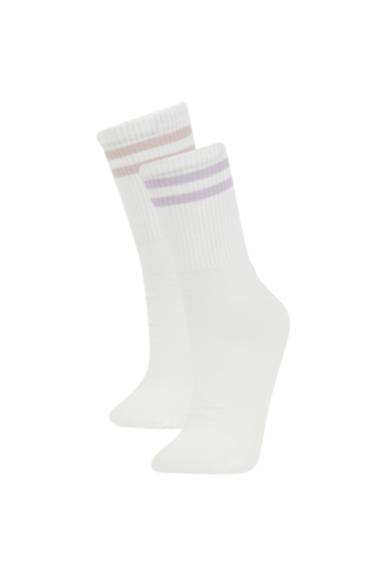 جوارب طويلة قطن نسائي - قطعتين