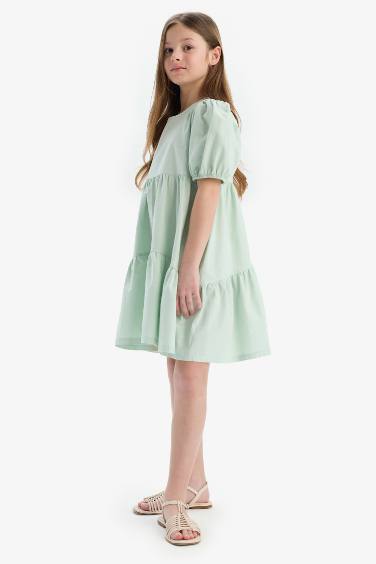 Regular Fit Short Sleeve Woven Dress