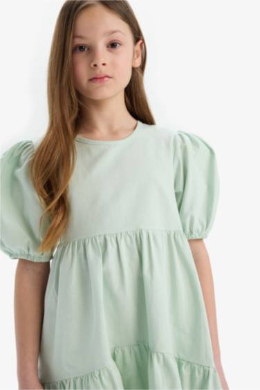 Regular Fit Short Sleeve Woven Dress