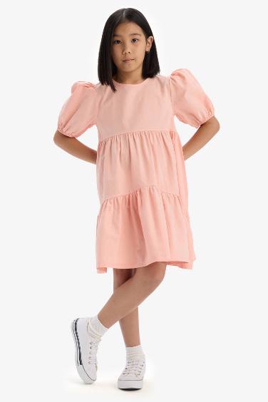 Regular Fit Short Sleeve Woven Dress