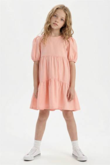 Regular Fit Short Sleeve Woven Dress