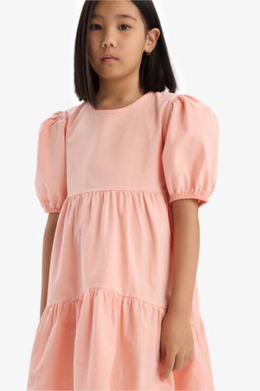 Regular Fit Short Sleeve Woven Dress
