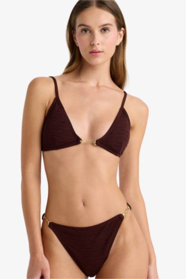 Afra x DeFacto Crinkle Fabric Bikini Bottom