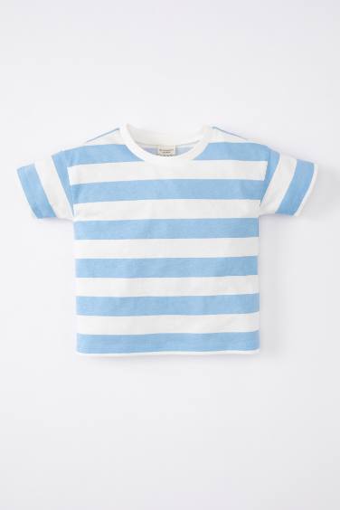 Baby Boy Crew Neck Striped T-Shirt