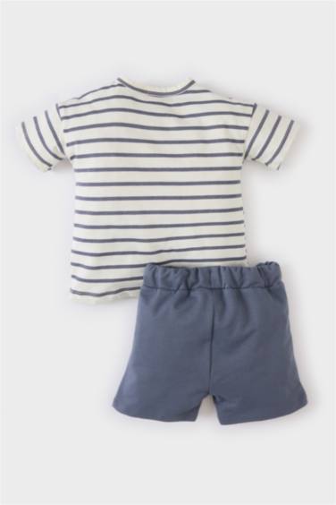 Baby Boy Striped T-Shirt Shorts 2 Piece Set