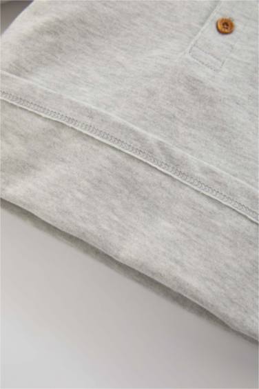 T-Shirt Manches Longues à Col Boutonné Pour Bébé Garçon