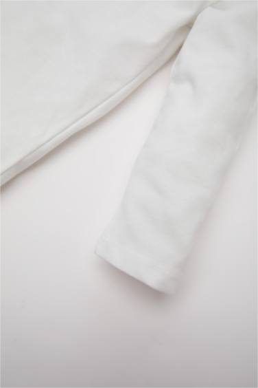 تيشيرت أولاد كم طويل قصة عادية برقبة مستديرة