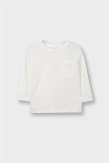 Baby Boy Crew Neck Basic Long Sleeve T-shirt