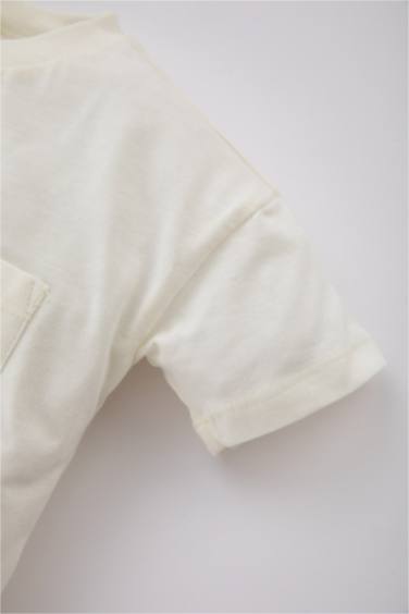 T-Shirt Col Rond à Manches Courtes pour Bébé Garçon