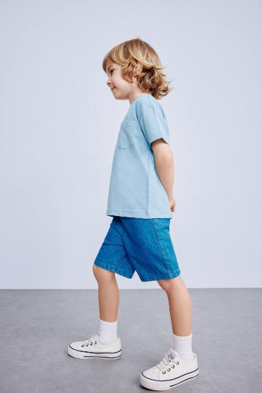 T-Shirt Col Rond à Manches Courtes pour Bébé Garçon