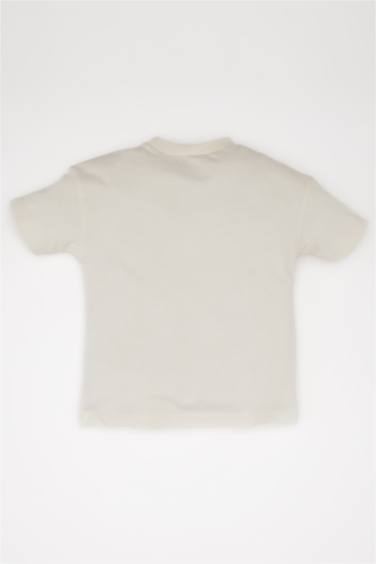 تيشيرت أولاد نص كم قصة عادية برقبة مستديرة