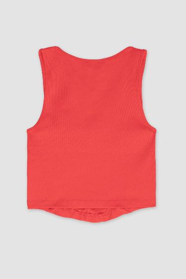 كروب توب اسود مضلع سليم فيت بحمالات