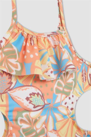 Girl Slim Fit Printed Swimsuit