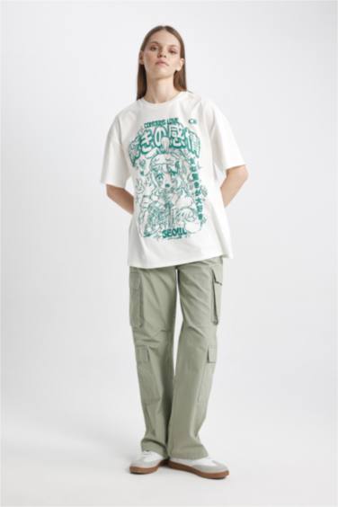 Coool Oversize Geniş Kalıp Baskılı Kısa Kollu Tişört