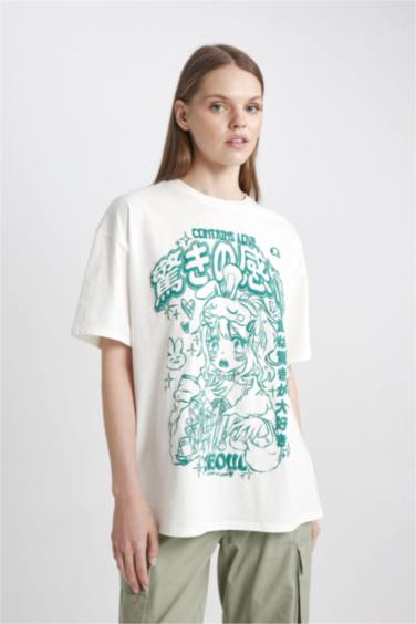 Coool Oversize Geniş Kalıp Baskılı Kısa Kollu Tişört