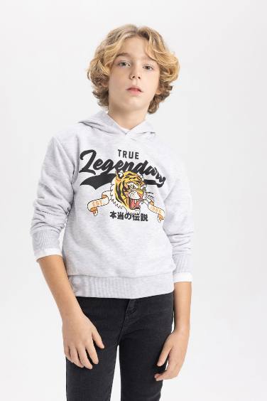 Sweatshirt à Capuche Coupe Régulière Pour Garçon