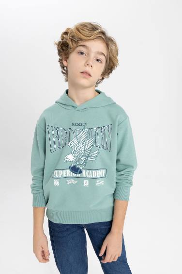 Boy Printed Hooded Sweatshirt