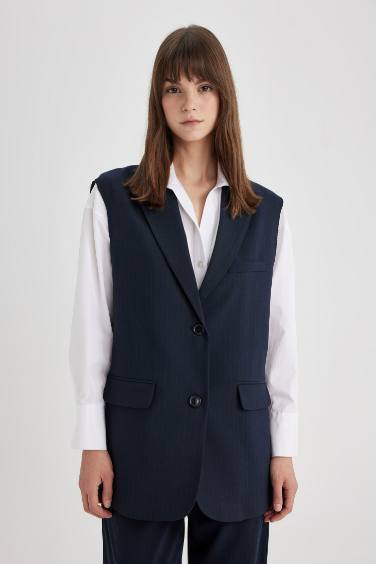 Sleeveless Blazer Jacket Vest