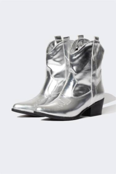 Faux Leather High Sole Boots