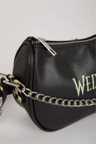 Wednesday Licensed Faux Leather Crossbody Bag