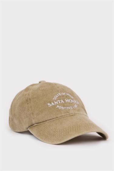 Woman Embroidered Cotton Denim Cap