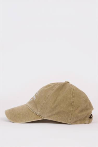 Woman Embroidered Cotton Denim Cap