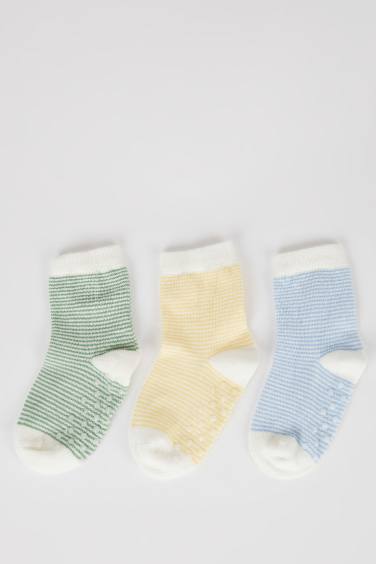 Baby Boy 3 Piece Cotton Long Socks