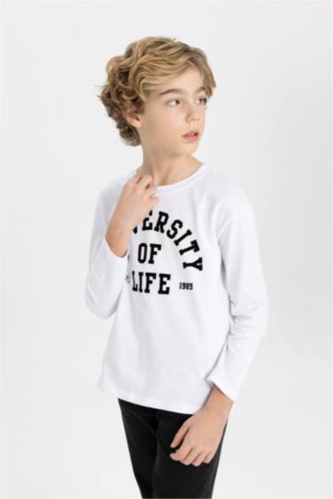 Boy Regular Fit Crew Neck Combed Cotton T Shirt