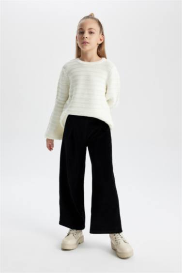 Girl Wide Leg Corduroy Sweatpants