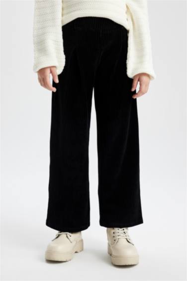 Girl Wide Leg Corduroy Sweatpants