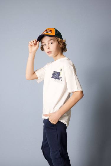 Boy Crew Neck Printed Short Sleeve T-Shirt