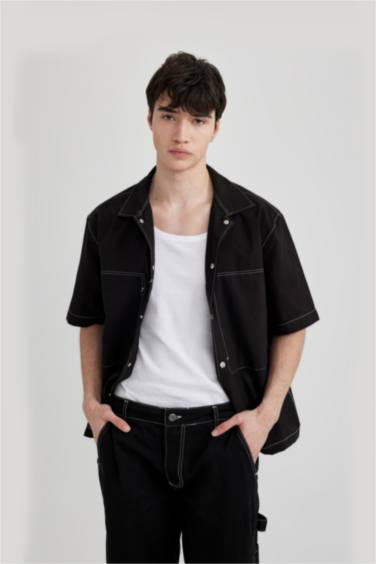 Relax Fit Cotton Short Sleeve Shirt