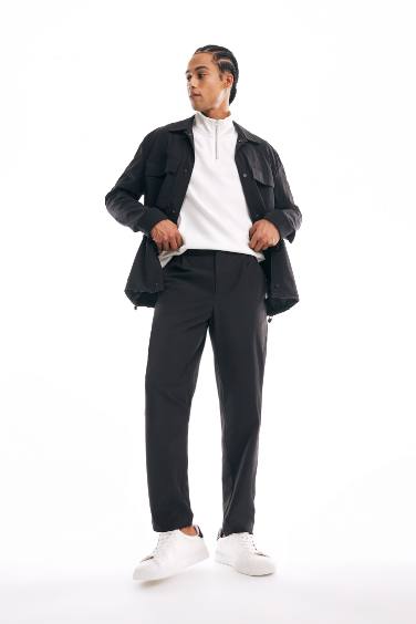 Regular Fit Polo Yaka Çıtçıtlı Cepli Teknik Gömlek Ceket