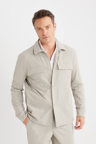 Veste-chemise à col polo Coupe régulière