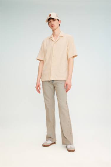 Relax Fit Resort Collar Cotton Short Sleeve Shirt