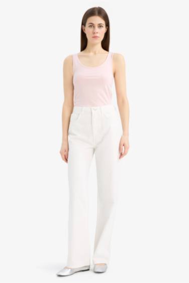 Әйелдерге слим пішімі дөңгелек жаға негізгі Ішкөйлек