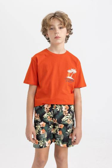 شورت بحر أحمر اولادي قصة عادية منقوش