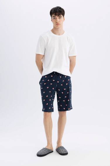 Regular Fit Patterned Pocket Shorts Pajama