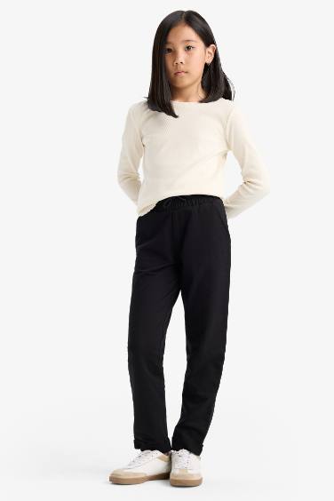 تيشيرت بنات سليم كم طويل برقبة مستديرة