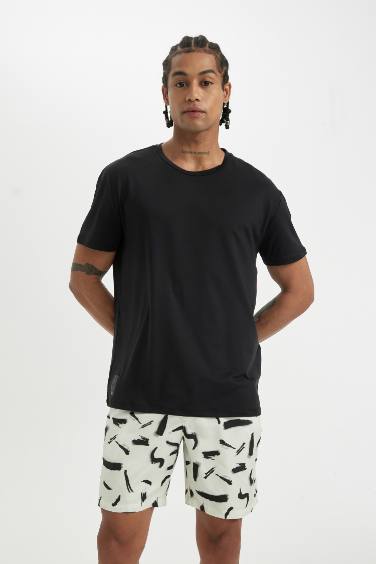 Regular Fit Printed Short Swim Shorts