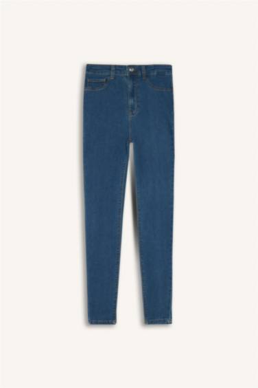 High Waist Ankle Length Skinny Leg Basic Jeans