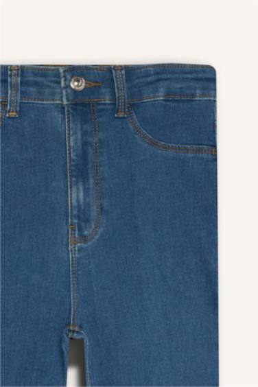 High Waist Ankle Length Skinny Leg Basic Jeans