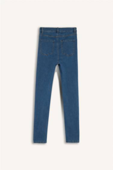 High Waist Ankle Length Skinny Leg Basic Jeans