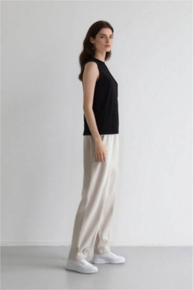 Harem Linen Blend Trousers