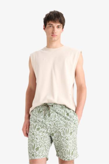 Regular Fit Printed Short Swim Shorts