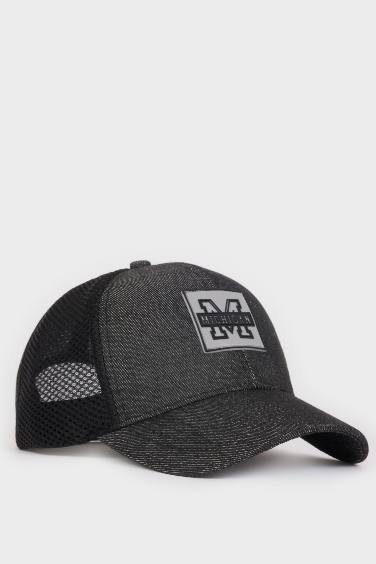 Erkek Etiket Baskılı Jean Beyzbol Basketbol Şapkası