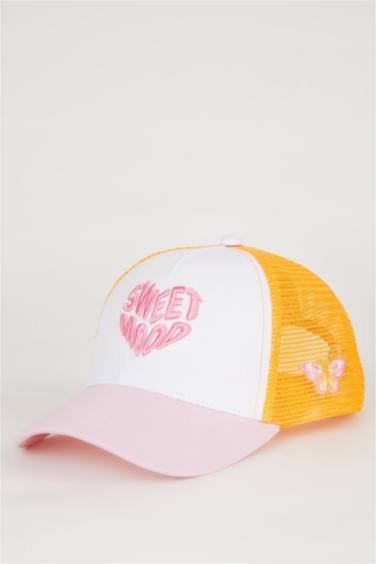 Girl Gabardine Embroidered Hat