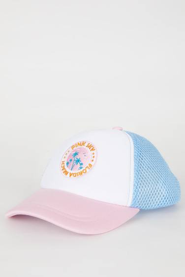 Girl Gabardine Embroidered Hat